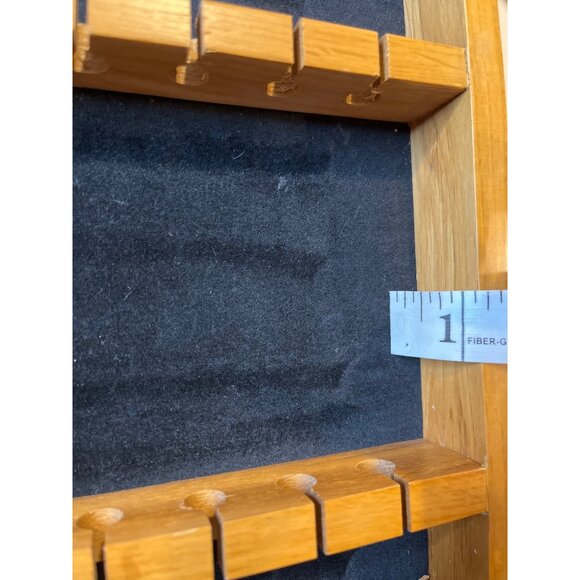 Wooden Display Case With Glass Front & Black Velvet Lining C200 - Picture 9 of 9